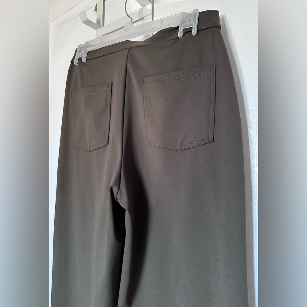 NWT HALARA Dark Green Straight Leg Pants - Picture 4 of 7